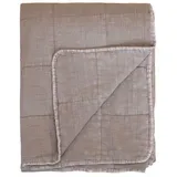 Chic Antique Vintage Quilt Steppdecke mit Stone-Washed Optik, L180 x B130 cm, leinen
