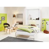 Priess Schrankbett PRIESS "Ancona", weiß, H:211cm, Schrankbetten, mit Regal und LED-Beleuchtung