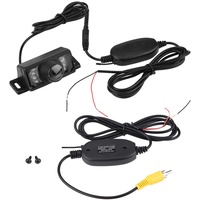 Keenso Auto Kabellos Rückfahrkamera Kit, 7 Stück IR LED Nachtversion Auto Rückfahrkamera und Kabellos RCA-Video-Sender & Empfänger