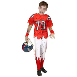 Zombie Football Spieler Mike Kinderkostüm - 128