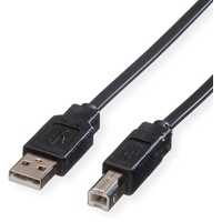 Roline USB 2.0 Notebook-Flachkabel, Typ A-B, 0,8m