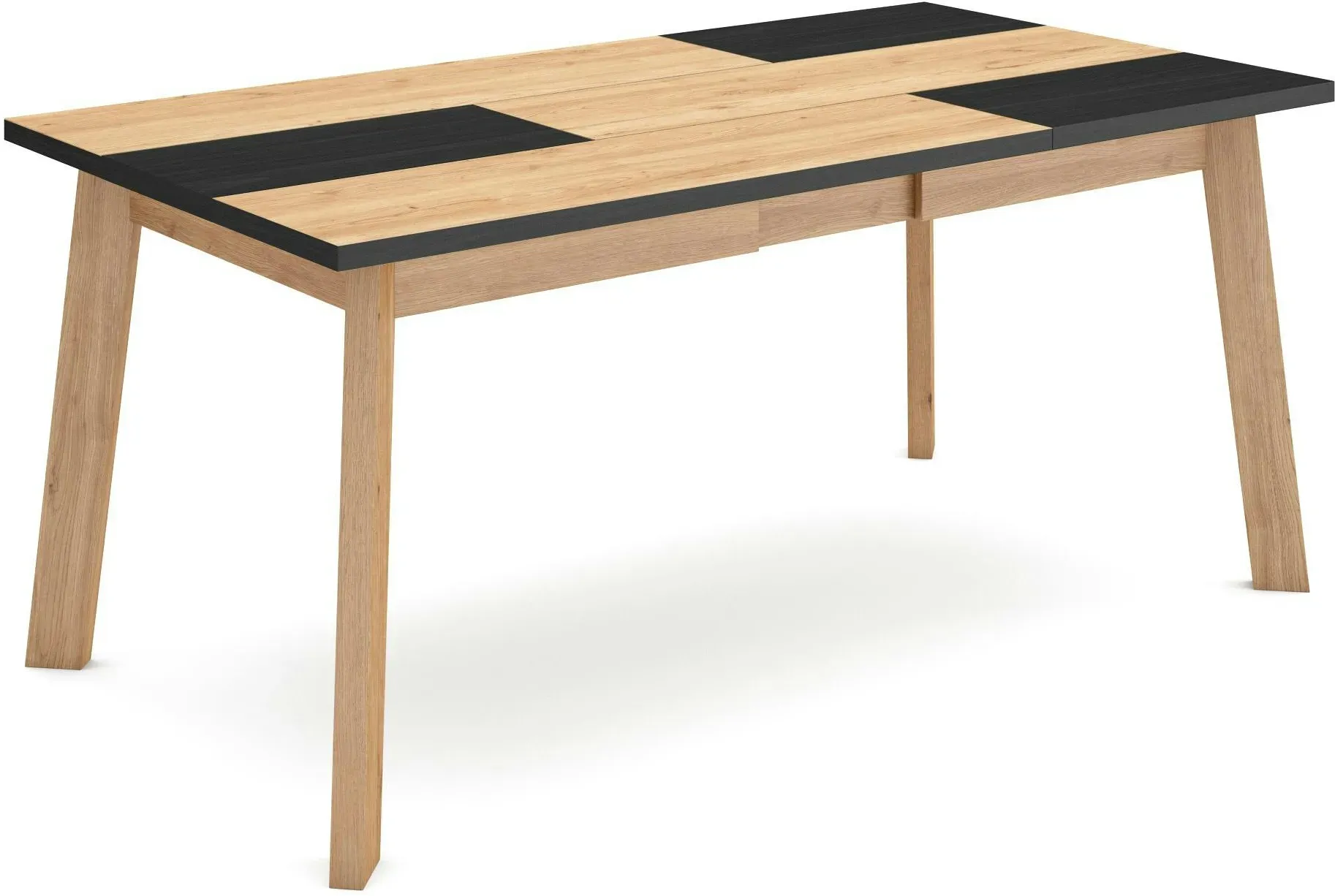 SKRAUT HOME Esstisch, Küche, Esszimmer, 168x90x75cm, Sitzt 8 Personen, Holzbeine, Moderner Stil, Eiche und Schwarz - 404_6