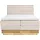 otto home Boxspringbett OTTO HOME "JENNA in verschiedenen Farben und Breiten erhältlich", beige (sabbia), B:164cm L:216cm, Komplettbetten, Boxspringbett, LED-Beleuchtung, mit zertifizierten, recycelten Bezugsstoffen