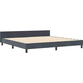 vidaXL Boxspringbett 200 x 200 cm Dunkelgrau