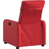 vidaXL Relaxsessel Rot Kunstleder 146 x 76,5 x 0 cm Rot mit Liegeposition