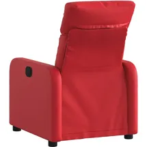 vidaXL Relaxsessel Rot Kunstleder 146 x 76,5 x 0 cm Rot mit Liegeposition