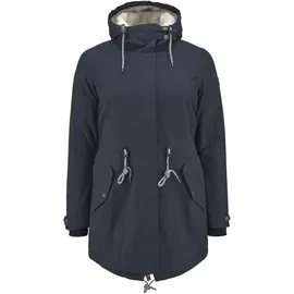 POLARINO Funktionsparka POLARINO, Damen, Gr. 40, blau (marine), Web, Obermaterial: 54% Polyester, 46% Baumwolle. Futter: 100% Polyester. Futter Rückenteil: 100% Polyester.