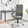 Songmics Bürostuhl, ergonomischer Schreibtischstuhl, Drehstuhl, gepolsterter Sitz, höhenverstellbar und neigbar, bis 120 kg belastbar, grau Stoff, mit Kopfstütze,
