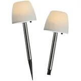 MARELIDA Solarleuchte Kunststoff H: 28 cm 2er Set weiß