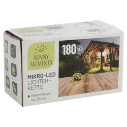 Mikro 180 LED-Lichterkette 22,9m Fensterbeleuchtung Baumbeleuchtung warmweiß  Warmweiß