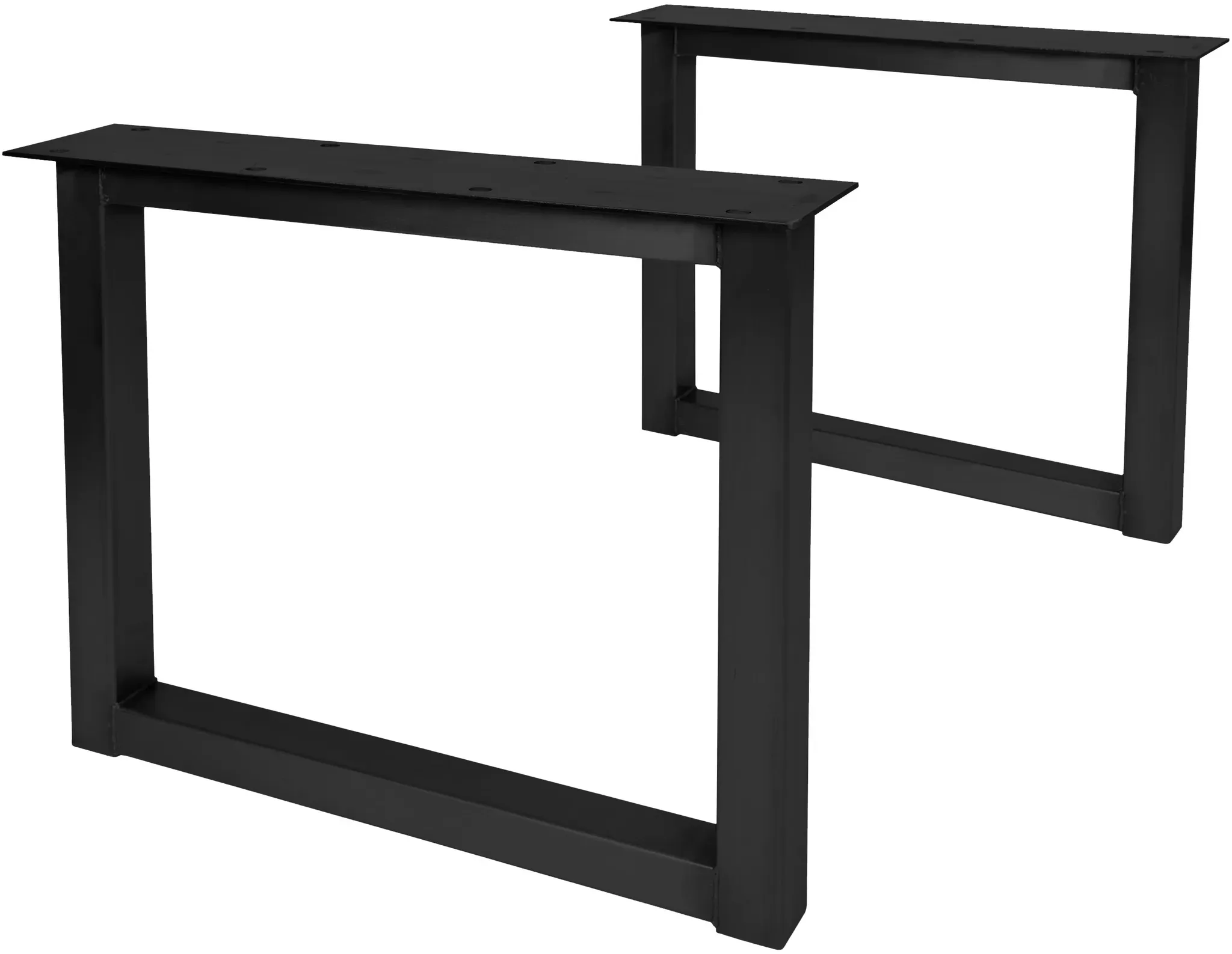 Tischbein SIT, grau (antikschwarz), B:75cm H:73cm T:15cm, Tischbeine, Tischbein, modernes Kufen-Gestell