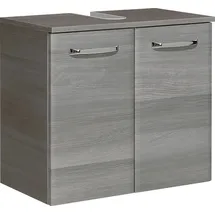Saphir Waschbeckenunterschrank 2 Türen 60 x 53 x 33 cm Grau