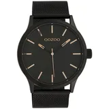 Oozoo Damen Armbanduhr Timepieces Analog Metall schwarz UOC10058