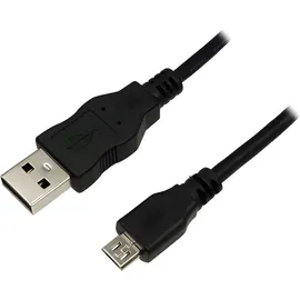 Logilink USB-A auf Micro USB 1 m Schwarz