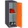 simonlocker montadas Metallschrank mini 50 x 30 x 91 cm Schwarz/Orange
