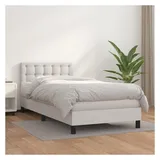 vidaXL Boxspringbett 100 x 200 cm Weiß