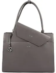 Socha Laptoptasche für Frauen 15,6 Zoll herausnehmbares Laptopfach Vario CL Grau