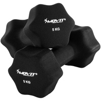 MOVIT Hantel-Set 2er Set Neopren Hanteln, Kurzhanteln, (Set, 2er-Set), Hantel in 8 Gewichts- und Farbvarianten 2x 0,5kg bis 2x 5kg schwarz