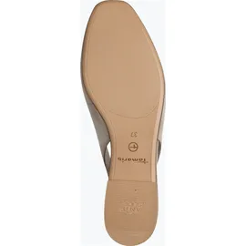 TAMARIS Damen, Sling Pump flach, beige, 38 EU