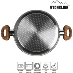 STONELINE® Back to Nature Kochgeschirr-Set, 14-teilig, mit Deckeln, Töpfe & Pfannen Induktion geeignet
