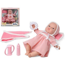 Bigbuy Babypuppe Puppe Babypuppe Spielpuppe Baby-Puppe Kinderspielzeug mit ton rosa