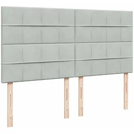 vidaXL Boxspringbett 180 x 200 cm Hellgrau