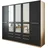 Wäscheschrank Barcelona 230 x 193 x 54 cm Braun/Schwarz
