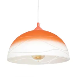 Licht-Erlebnisse Pendelleuchte Orange rund Esstisch Retro ADANIA