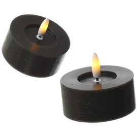 adilina LED Maxi Teelichter Lina 7 cm schwarz 2 St.