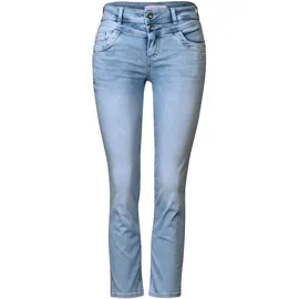 STREET ONE "Style Jane", Damen, Gr. 34, Länge 26, blau (ultra bleach random washed), Denim/Jeans, Obermaterial: 89% Baumwolle, 8% Polyester, 3% Elasthan, unifarben, regular fit 7/8-Länge, Jeans, im Five-Pocket Style