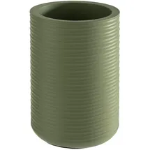 APS Beton Flaschenkühler geriffelt - mit möbelschonender Unterseite - für 0,7-1,5 Liter-Flaschen - Ø 13/10 cm, Höhe 19,5 cm, grün