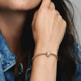 Pandora Funkelndes Dreireihiges Pavé-Charm Gold 762820C01
