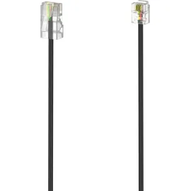 Hama DSL-Anschlusskabel Modular-Stecker 8p4c/Modular-Stecker 6p4c 3 m Schwarz
