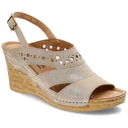 Beige Sandalen Pollonus Elegante Damenschuhe, 37