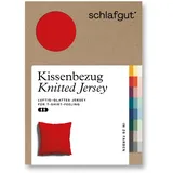 Kissenbezug Knitted Jersey (BL 80x80 cm) - rot - BL 80x80 cm