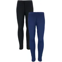 TupTam Thermoleggings Mädchen Leggings 2er PACK WinterleggingsThermo Gefüttert Fleece blau|schwarz 128