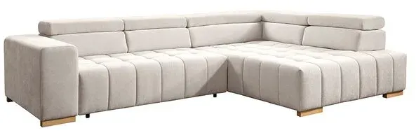 Exxpo by Gala Ecksofa mit Funktion Elias Stoff Pearl