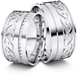 Trauringe Memmingen 585er Weiflgold - 3705