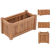 vidaXL Hochbeet Massivholz Teak 50 x 25 x 25 cm