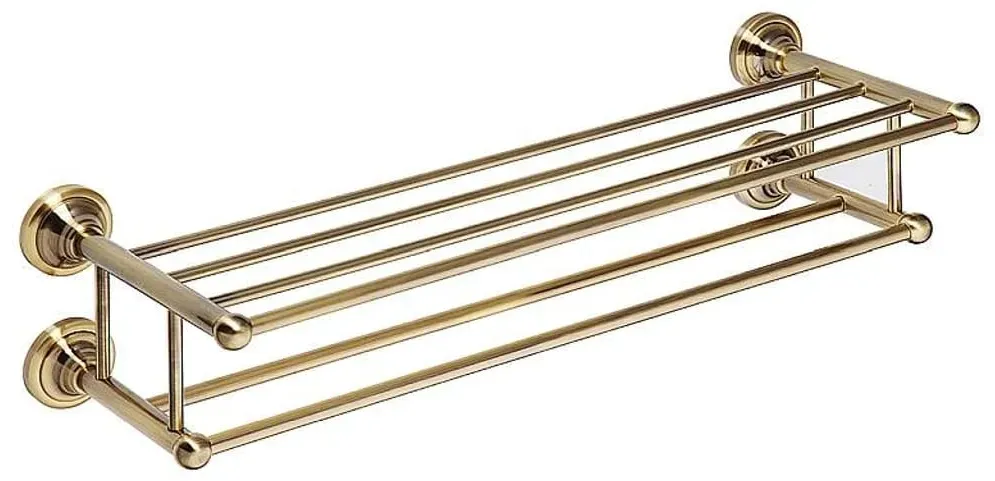 Brillantbad BETRO BRONZE Doppelhandtuchablage Messing Bronze 665x165x225 mm für Bad & Küche >> zum Bohren