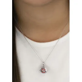 Engelsrufer Damen, Halskette aus Sterling Silber mit Anhänger Silber in der Größe XS, mit Flügelanhänger" Gr. rot (silberfarben, perlmuttfarben, rot), Halsketten, XS, Messing 925 (Sterlingsilber), L: 50 B: 1,33mm, Messing, 925 (Sterlingsilber), B:1,33mm