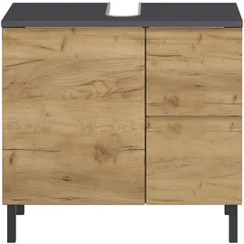 Germania Waschbeckenunterschrank 60 x 56 x 34 cm Grau/Eiche