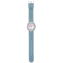 Scout Mädchen Analog Quarz Uhr 280381008 0 mm Kunstlederarmband Blau