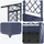 vidaXL Hochbeet mit Rankgitter und Dach 124 x 40 x 123 cm Grau