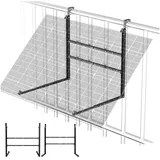 GLIESE Balkonkraftwerk Verstellbarer Solarmodule Halterung Schwarz für 400W 600W Solarpanel