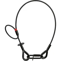SAVEKING Safety Cable 5 mm - BGV-C1 WLL: 60 kg - 60 cm - Schwarz