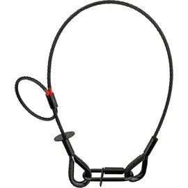 SAVEKING Safety Cable 5 mm - BGV-C1 WLL: 60 kg - 60 cm - Schwarz