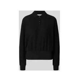 Opus Strickpullover mit Polokragen Modell GEIGI Black, 42