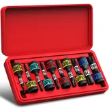 KIRXST Kraft Torx Bit Schlagschrauber Nüsse 1/2 Zoll, 10Tlg Schlagnüsse Star Bit Satz, T25-T80 Kraft Torx Bit Einsatz für Auto, Baubranche Eingesetzt, Elektrische und Pneumatische Schlagschrauber