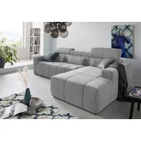 DOMO collection Ecksofa Kunstleder 2-Sitzer Grau